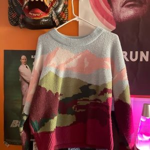 XL Wild Fable LandScape Knit Sweater.
